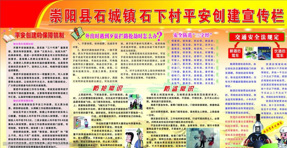 平安创建宣传栏图片