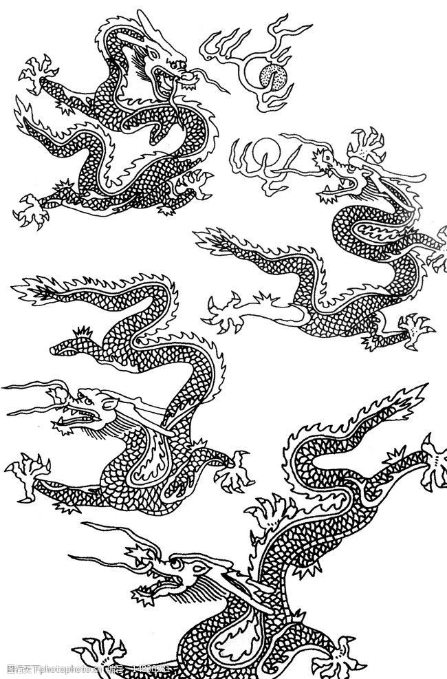 中国龙凤图案图片