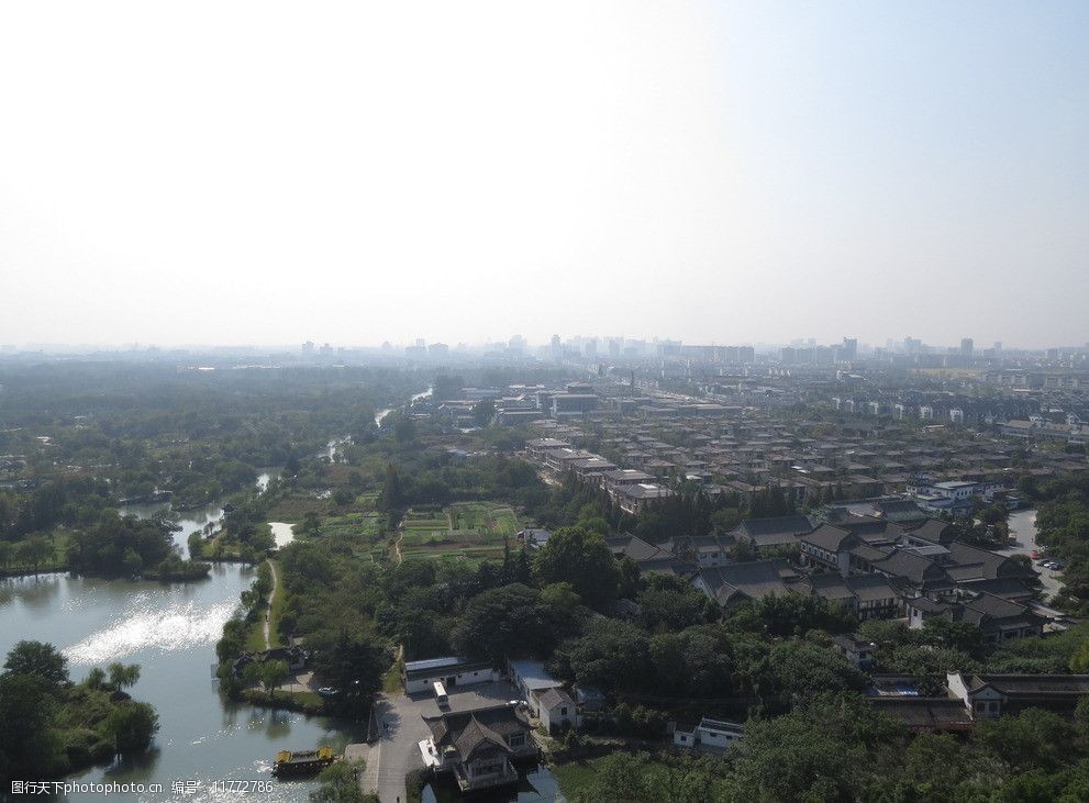 登高俯瞰扬州城图片