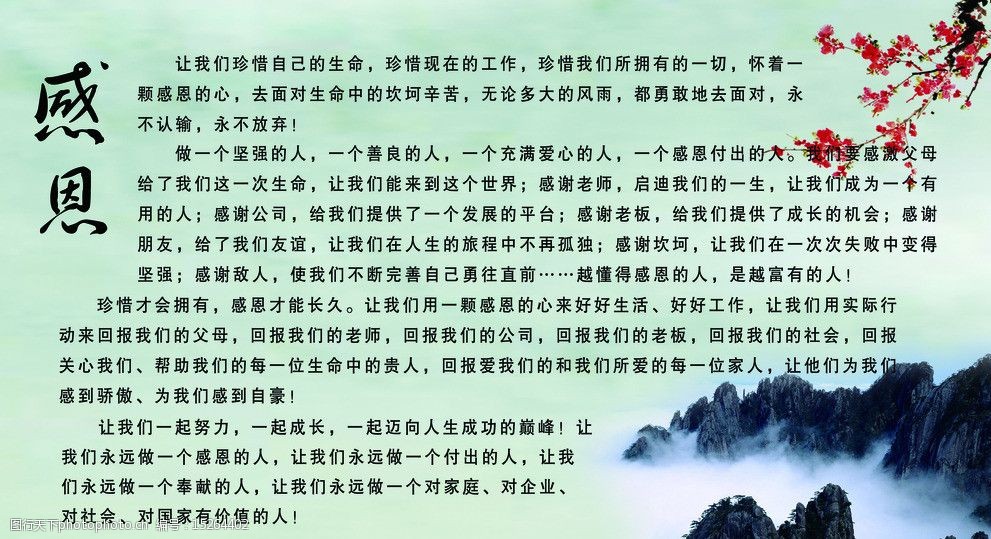 感恩展板图片