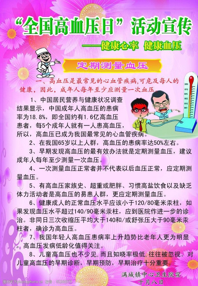 高血压日宣传展板图片