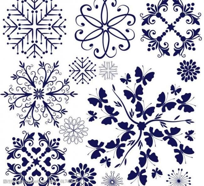 雪花矢量素材图片
