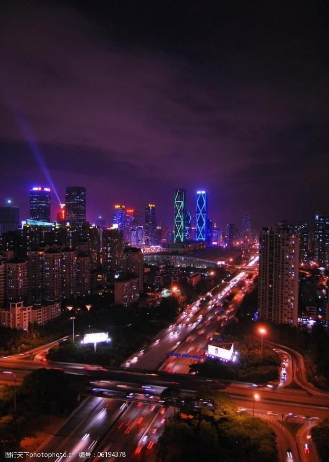 辉煌的深圳夜景图片