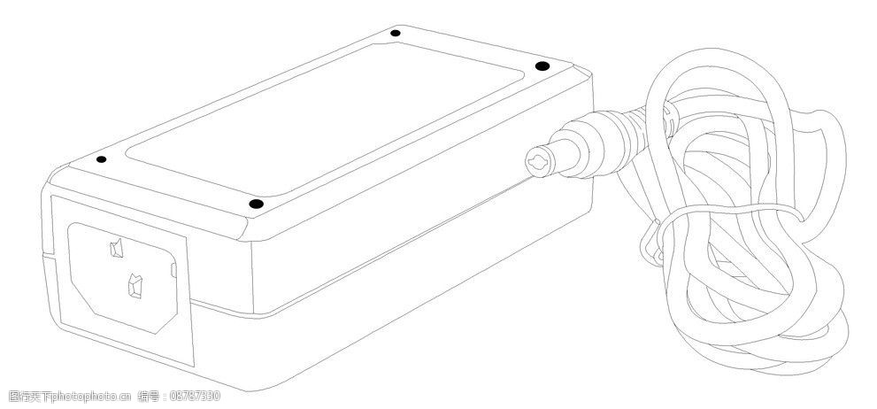 电源适配器素描图图片