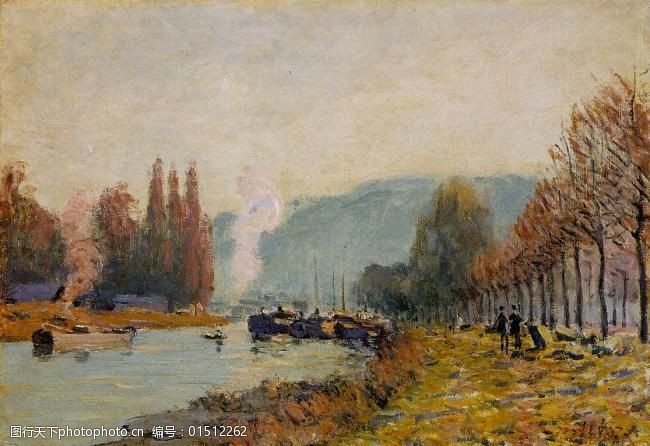 sisley印象派风景自然油画装饰画 0247法国画家阿尔弗雷德西斯莱