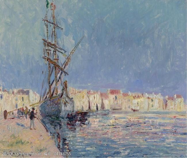 gustaveloiseau-themartigues,theportofferriere,1913大师画家风景画