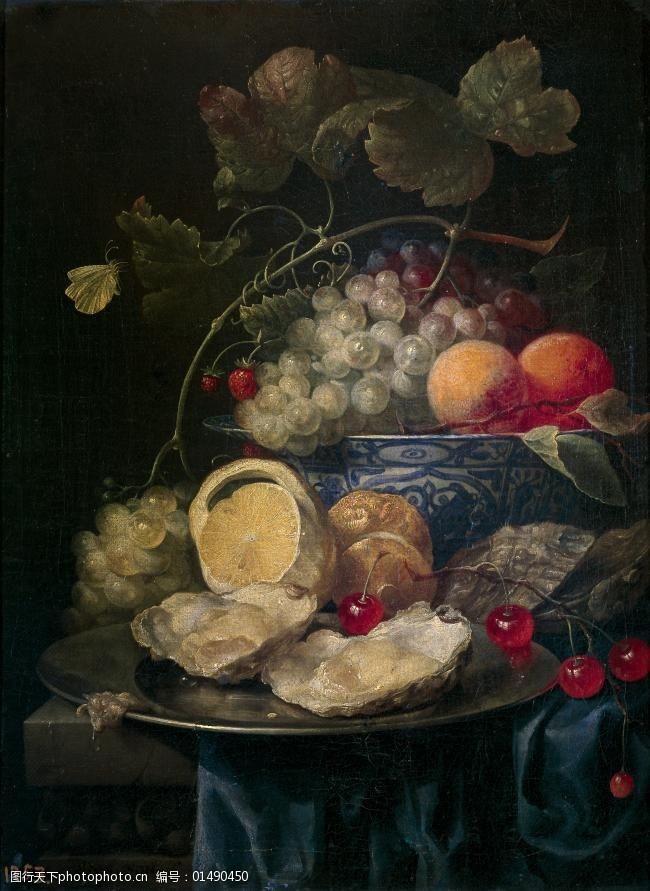 son,jorisvan-bodegon,1664水果疏菜静物油画超写实主义油画静物