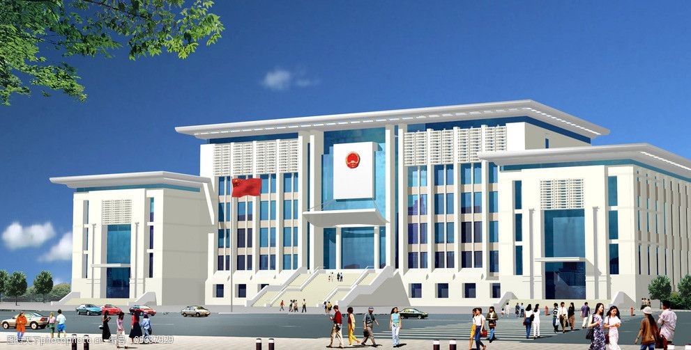 某法院建筑设计效果图图片