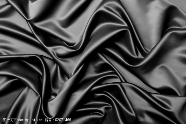 黑色丝绸质感布料背景图