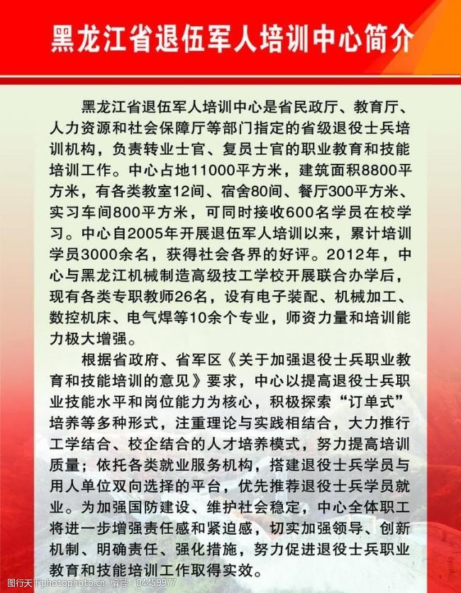 退伍军人展板图片
