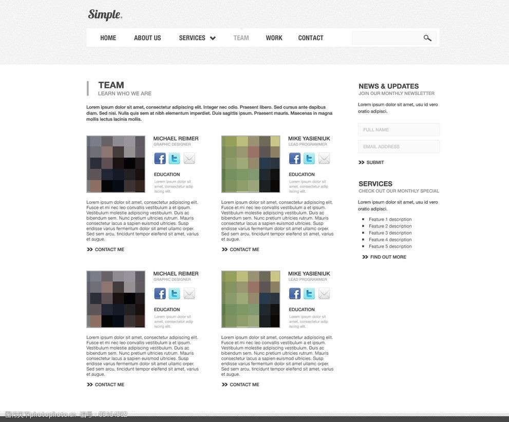 英文客户端页面设计图片