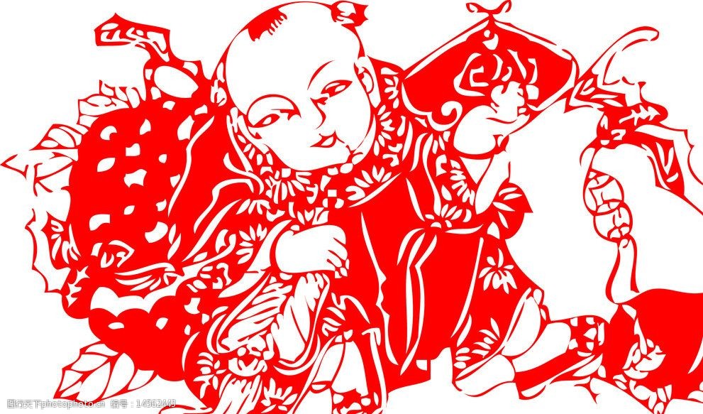 五子登科吉祥图案图片