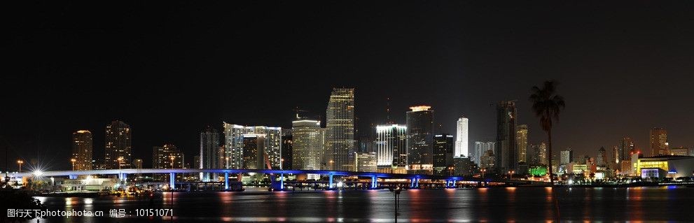 迈阿密城市夜景图片