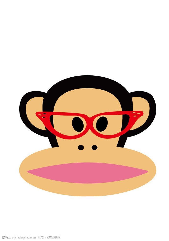 关键词:大嘴猴 猴 猴子 戴眼睛 大嘴猴卡通 卡通头像 儿童图集 卡通