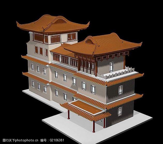 关键词:中国古建筑3d模型免费下载 阁楼 古代建筑 中国古建筑3d模型