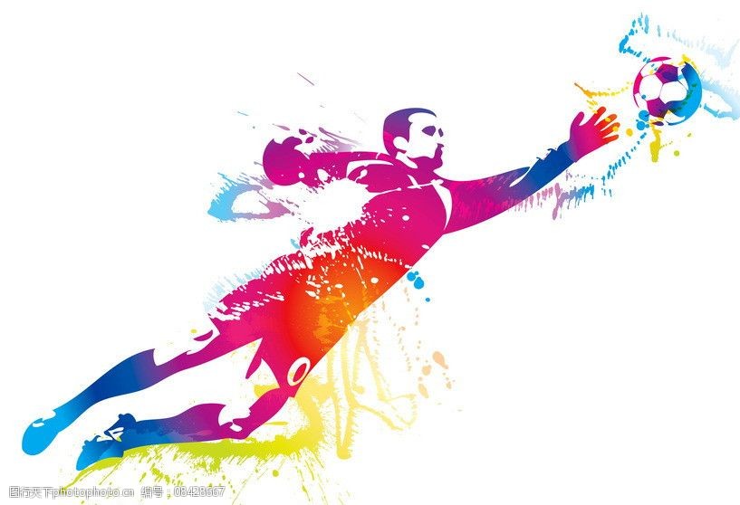 足球 运动员 体育 世界杯 足球比赛 剪影 手绘 体育运动 文化艺术