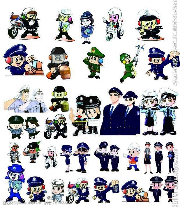 卡通警察(位图)图片