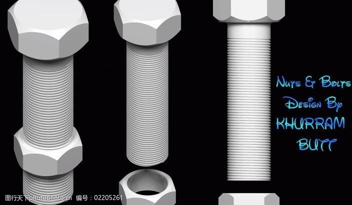 关键词:螺母和螺栓由khurram臀部免费下载 机器人 机械设计 汽车 3d
