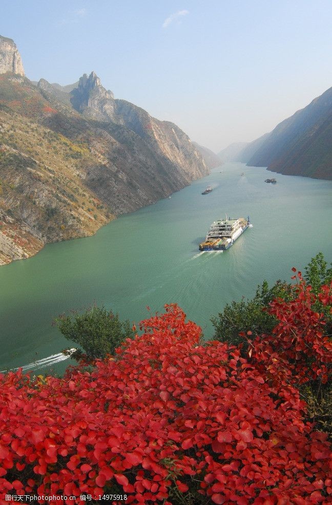 长江三峡秋色 三峡 三峡红叶 红叶三峡 三峡秋色 秋天三峡 自然风景