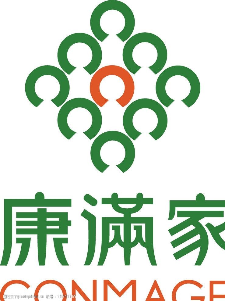 康满家logo矢量图图片