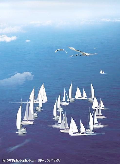 关键词:创意帆船海洋风光psd分层素免费下载 大海 帆船 海鸥 海洋风景