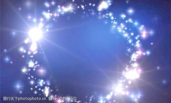 蓝色渐变炫光星光psd背景素