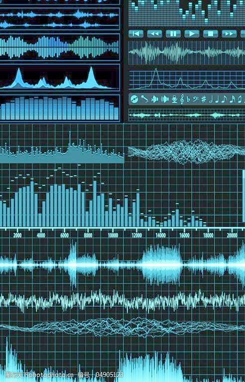 音乐频率声波设计矢量素材
