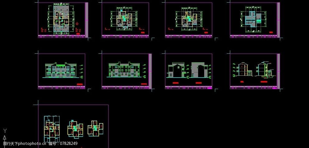 农村别墅施工图 别墅 建筑图 农村 cad 施工图 cad施工图 施工图纸