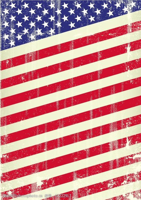 饱经风霜的美国国旗