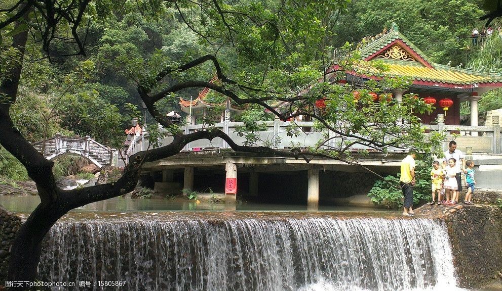 梅县泮坑风景瀑布图片