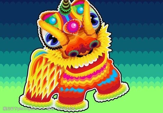 关键词:中国传统舞狮子免费下载 彩色 节日 矢量狮子 矢量图 舞狮子