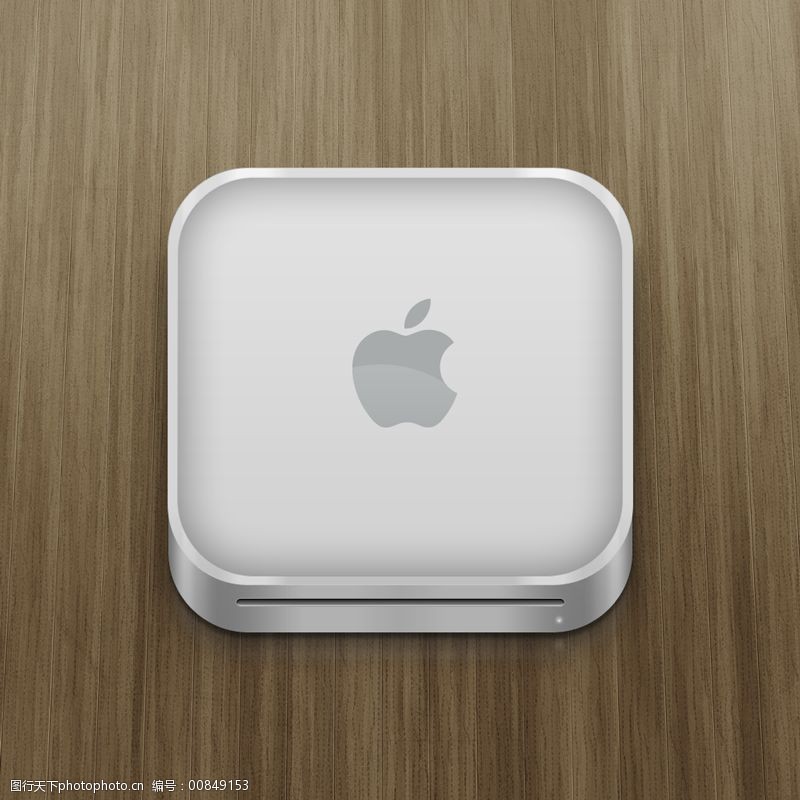 psd素材 金属 木板 苹果标志 图标 psd素材 手机app素材 其他app素材