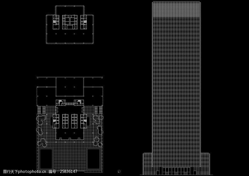 西格拉姆大厦cad图纸