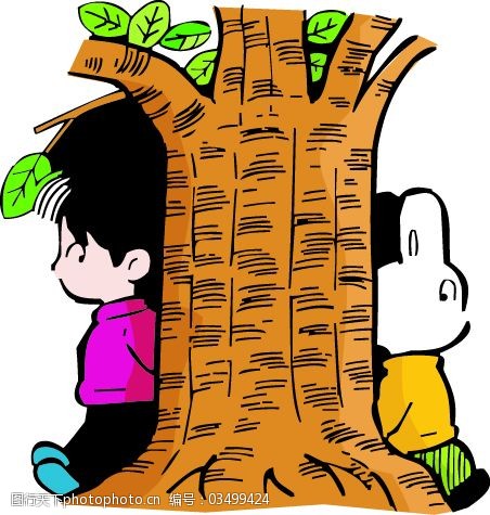 关键词:背靠树的小男孩和小兔子免费下载 大树 卡通插画 小男孩 小