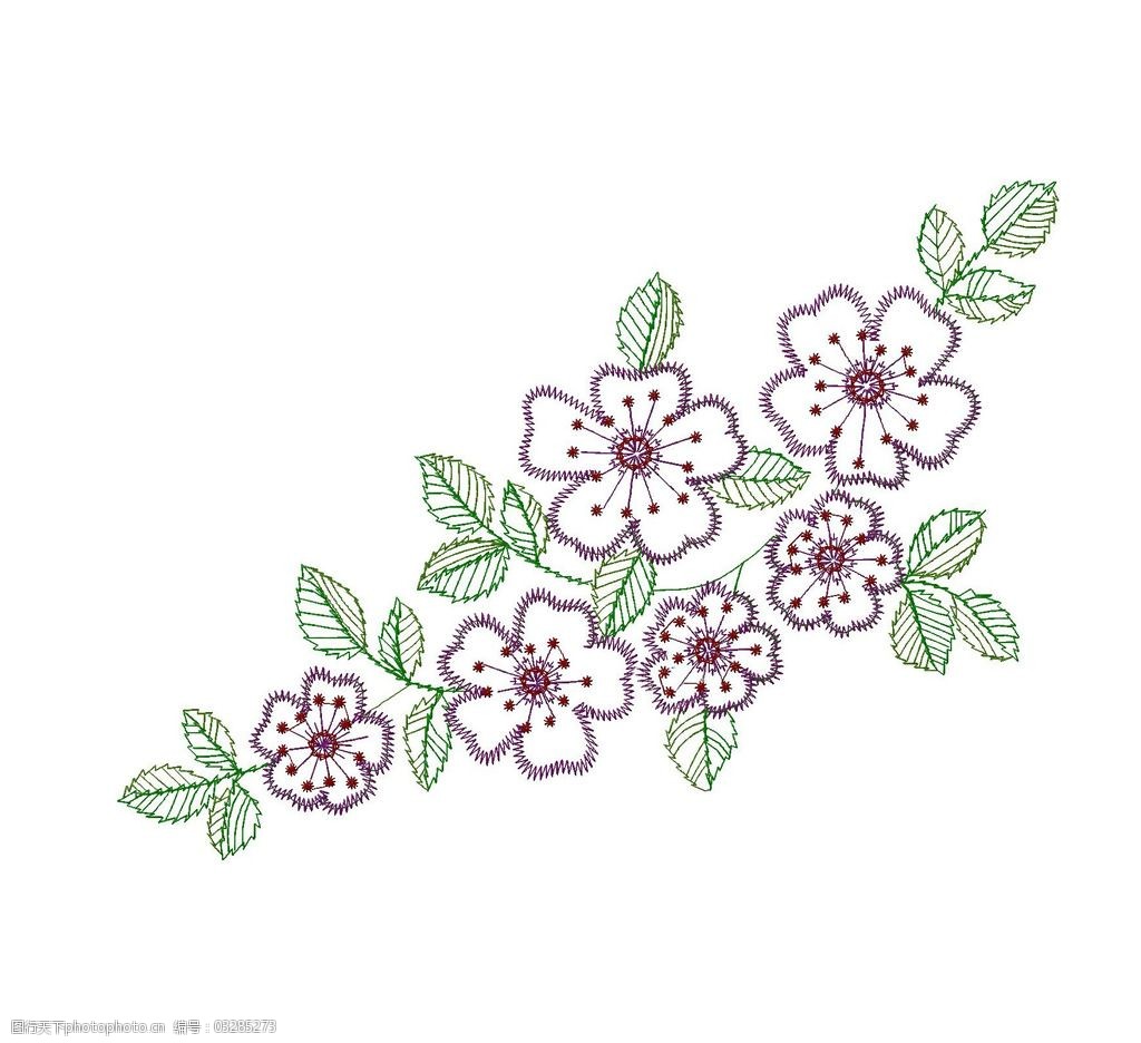 高清 花 花朵 免费下载 绣花 植物 面料图库 服装设计 图案花型