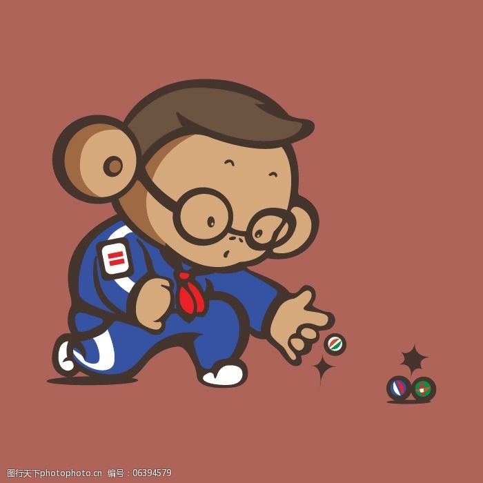 印花矢量图t恤图案人物男孩生活元素免费素材