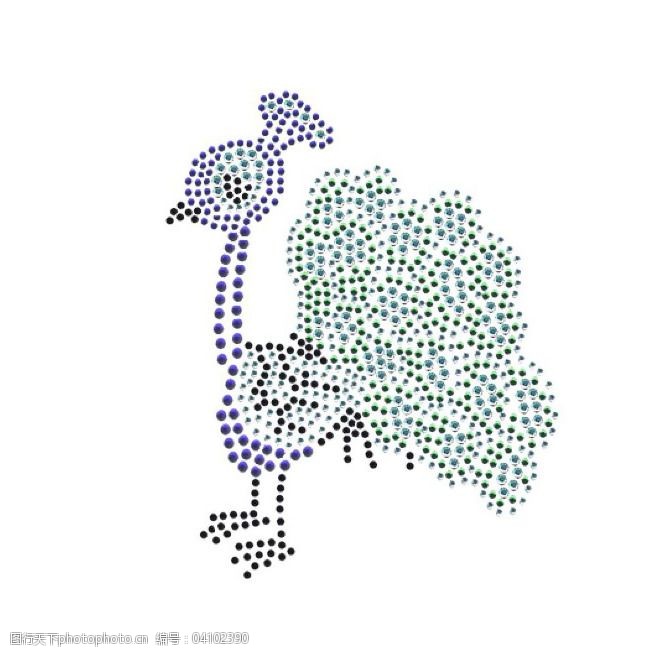 烫钻免费下载 动物 服装图案 孔雀 免费下载 烫钻 面料图库 服装设计