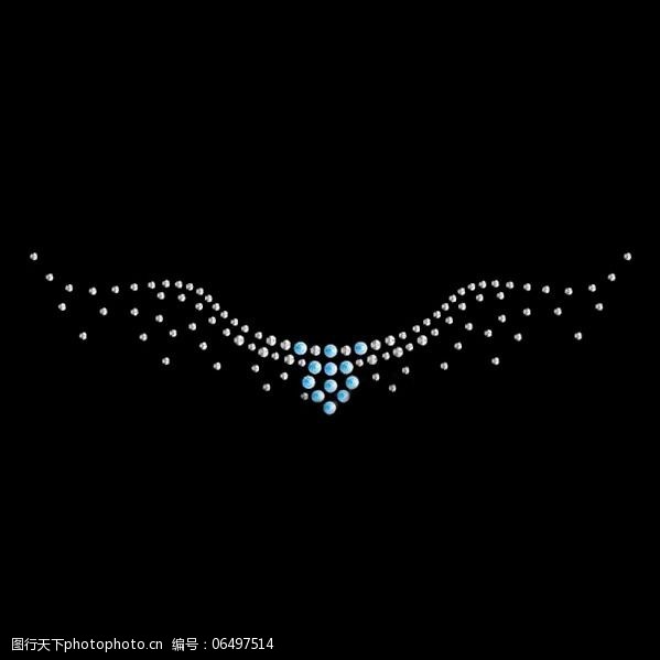 烫钻领边流线型免费素材图片-图行天下图库