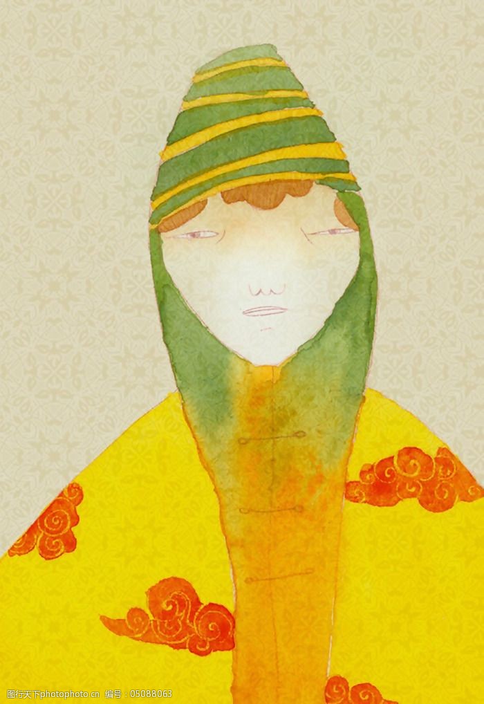 位图插画插画师鸟先森中国免费素材