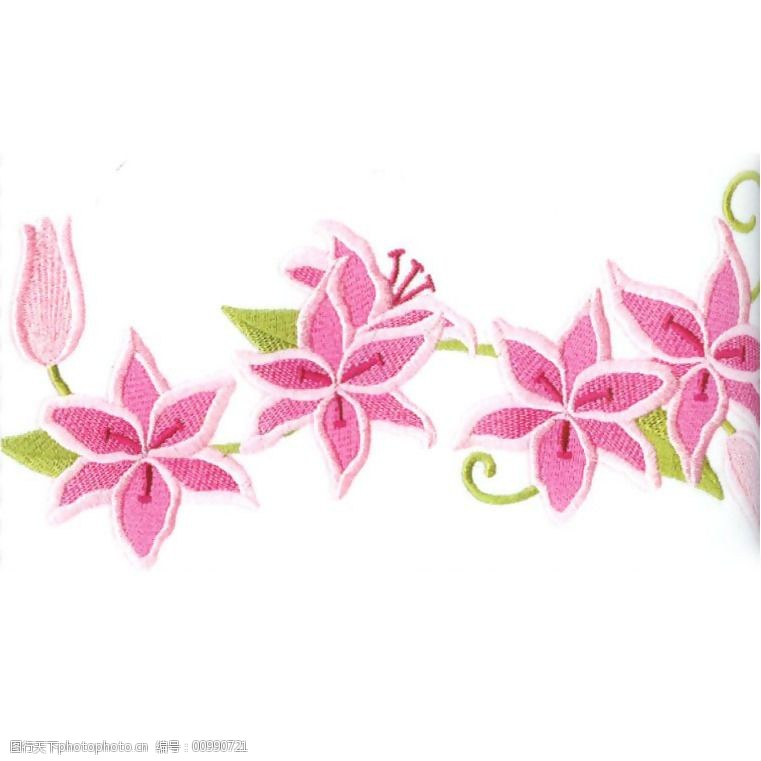 绣花花卉家纺免费素材