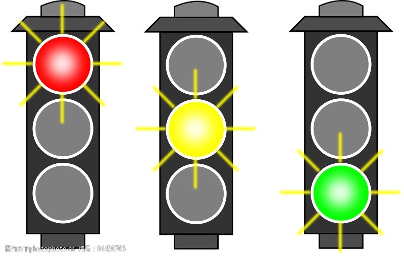 交通灯术的的版免费下载 交通 交通灯 停止 注意安全 去 交通信号灯