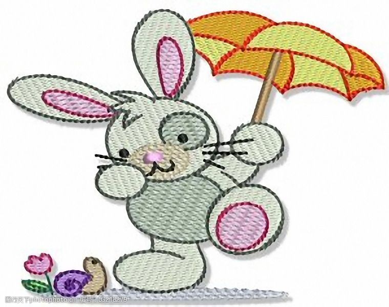 关键词:童装免费下载 动物 服装图案 可爱 免费下载 童装 小兔子 绣花