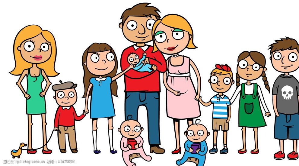 卡通家庭图片