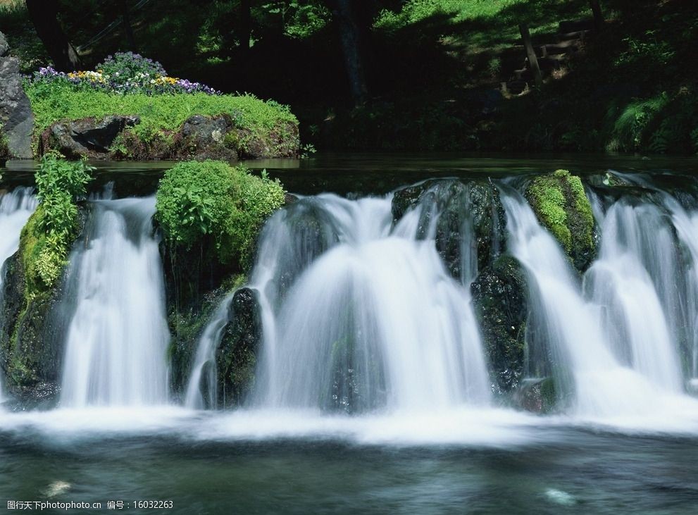 山水交融 山 水 摄影 大自然 rgb 溪流 瀑布 山水风景 自然景观 72dpi