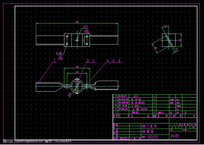 搅拌系统零件图CAD图纸