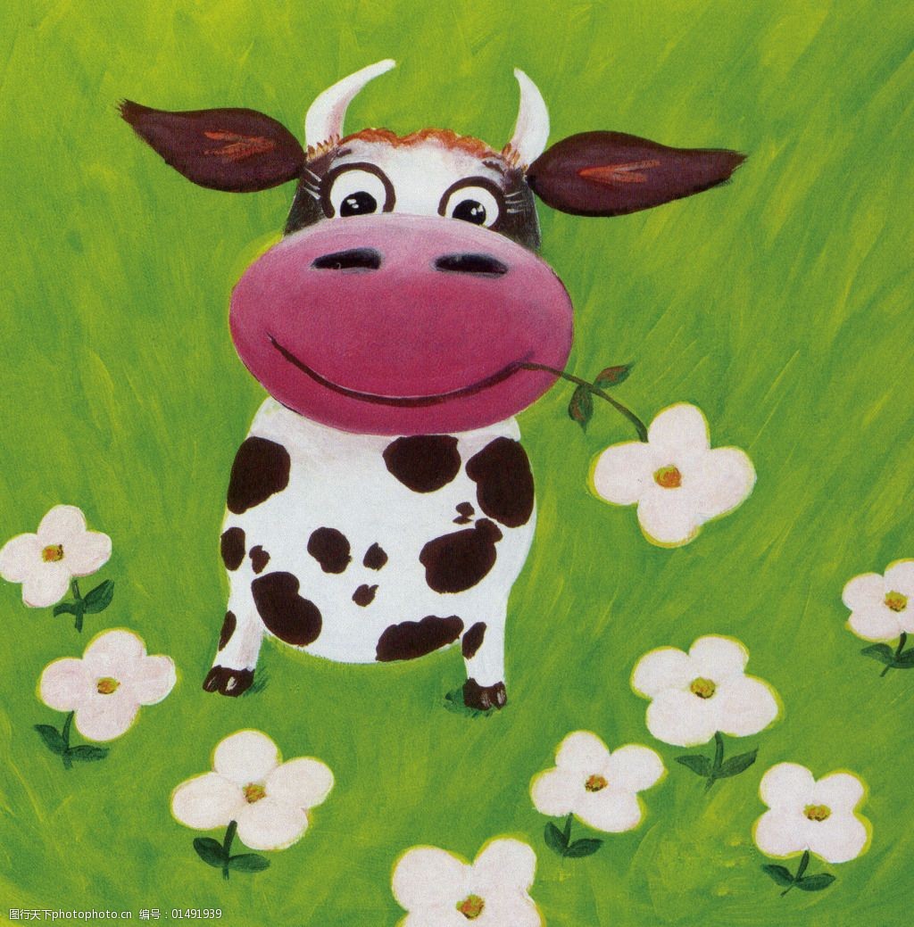 关键词:嘴刁一朵小花的牛牛免费下载 小牛 油画 嘴刁一朵小花 装饰