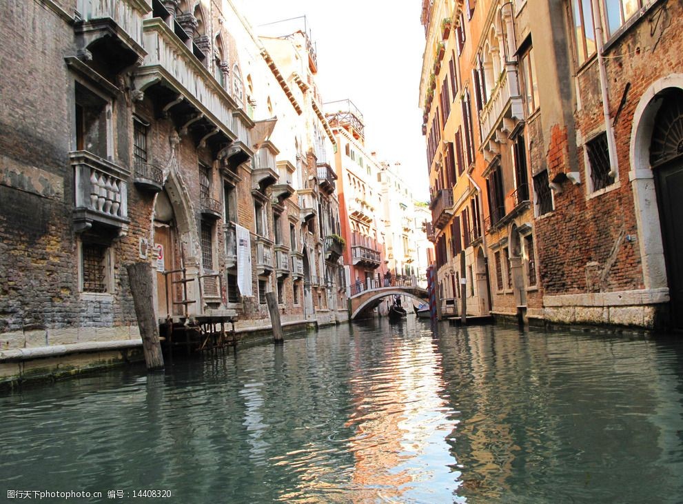 威尼斯的水街 意大利 威尼斯 水上之都 水城 水道即街道 国外旅游