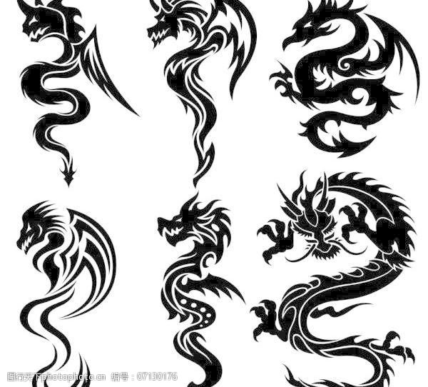龙形图案矢量素材07