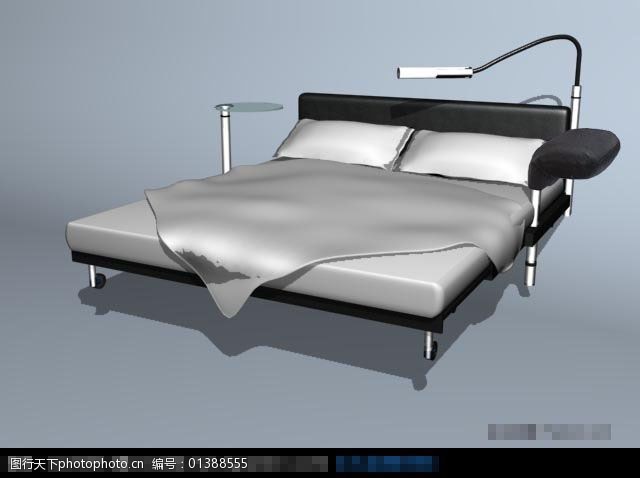 3d模型 时尚现代床模型 3d时尚现代床 3d床 3d模型素材 家具模型