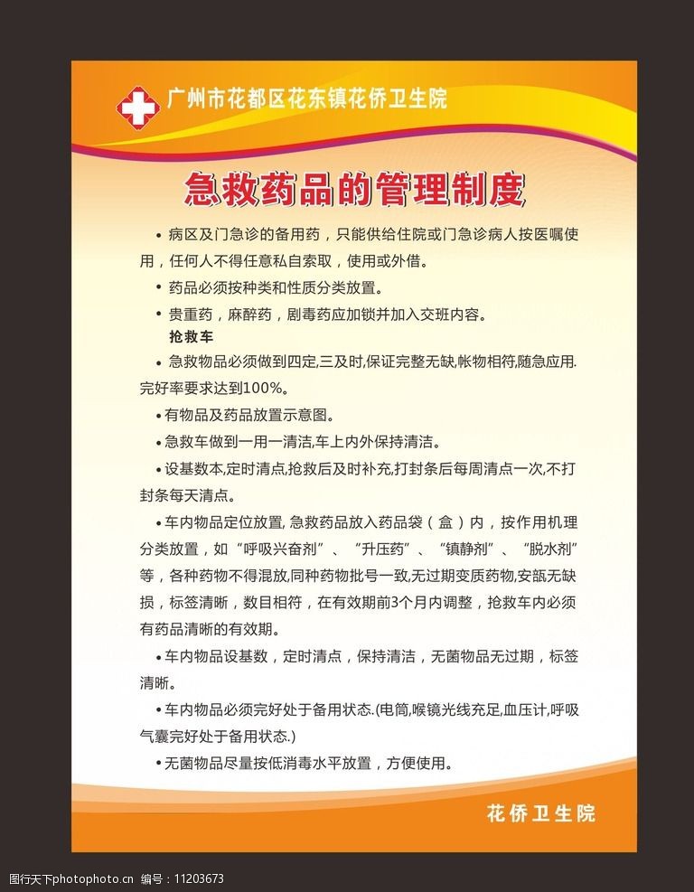 急救药品小展板图片